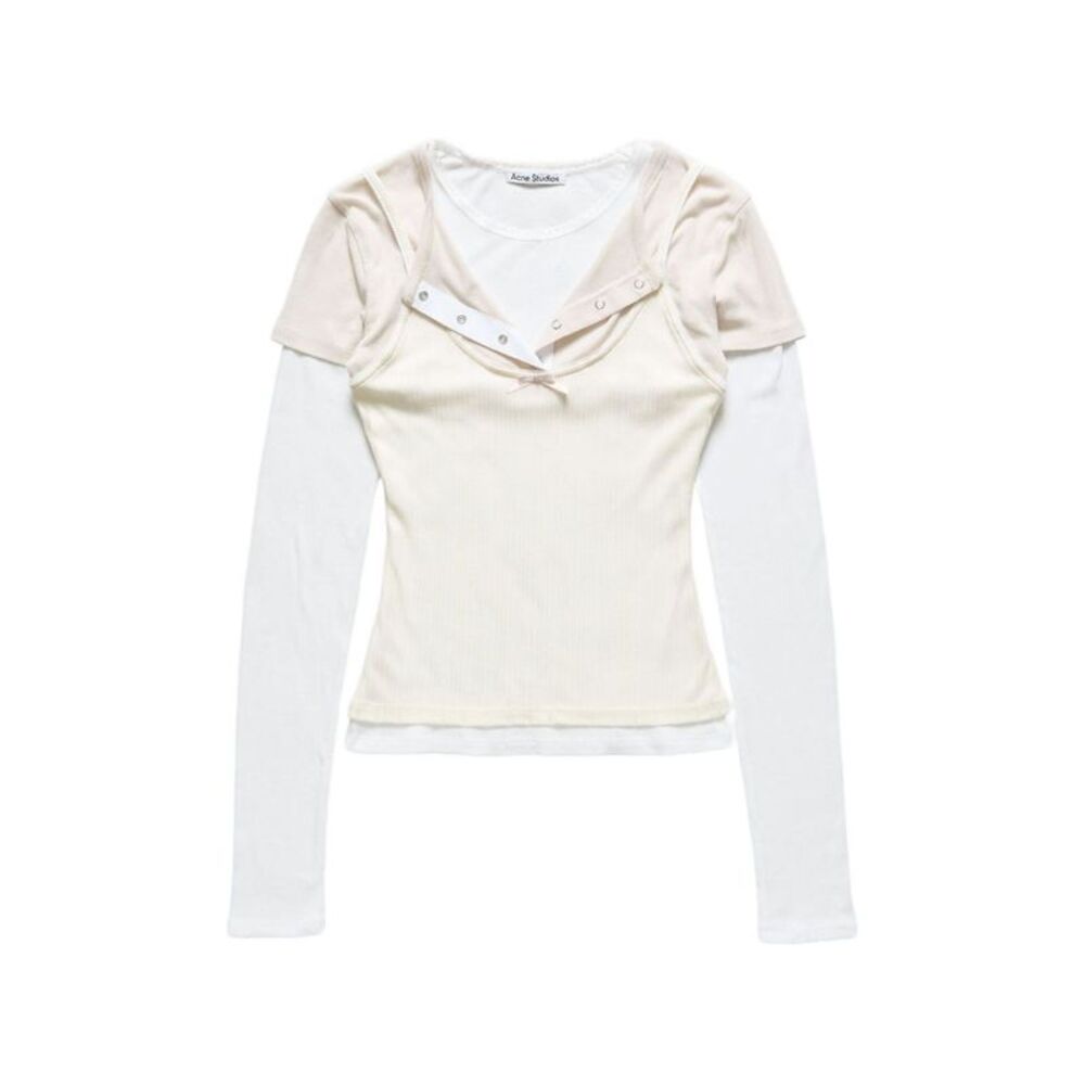 Acne Studios Women Layered Cotton T-Shirt